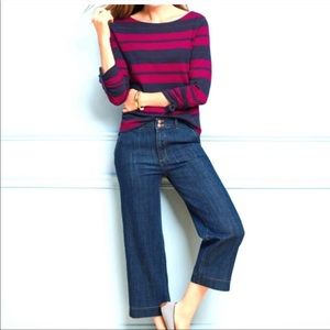 Talbots Flawless High Waist Wide Crop Jeans 10